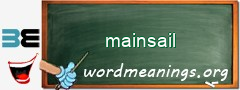 WordMeaning blackboard for mainsail